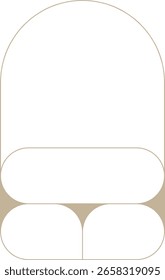 Elemento de diseño de marco de arco minimalista monolítico