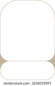 Monoline minimalistisches Bogenrahmendesign Element