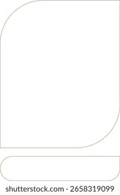 Monoline Minimalistic Arch Frame Design Element