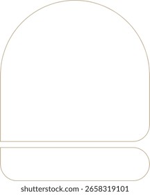 Elemento de diseño de marco de arco minimalista monolítico