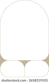 Elemento de diseño de marco de arco minimalista monolítico