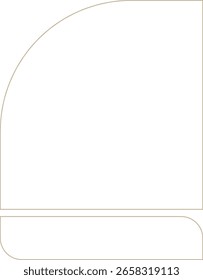 Monoline minimalistisches Bogenrahmendesign Element