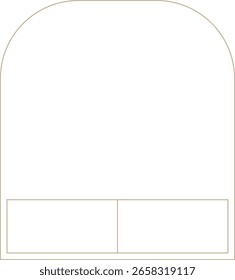 Elemento de design de quadro de arco minimalista monoline