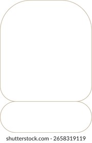 Monoline minimalistisches Bogenrahmendesign Element