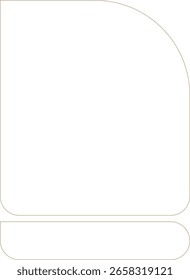 Monoline Minimalistic Arch Frame Design Element