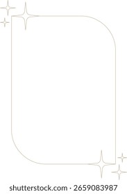 Monoline Minimalistic Arch Frame with Sparkle Design Element