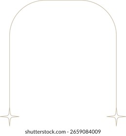 Quadro de Arco Minimalista Monoline com Elemento de Design Sparkle