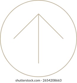 Elemento de projeto de seta minimalista monoline