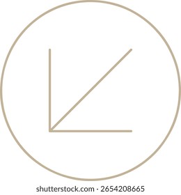 Elemento de projeto de seta minimalista monoline