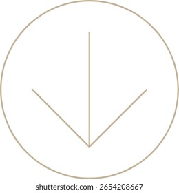 Elemento de projeto de seta minimalista monoline