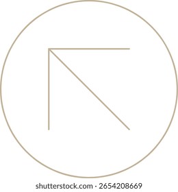 Elemento de projeto de seta minimalista monoline