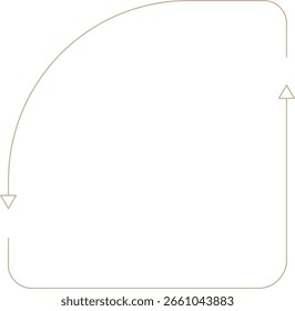 Elemento de design de formas de seta minimalista monoline