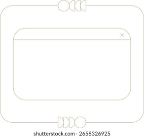 Monoline Minimalistic Computer Window Frame