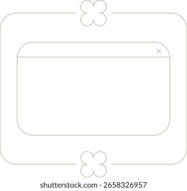 Monoline Minimalistic Computer Window Frame