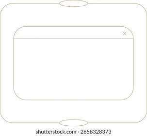 Monoline Minimalistic Computer Window Frame