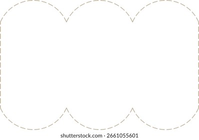 Moldura de forma moderna pontilhada minimalista monoline