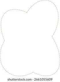 Moldura de forma moderna pontilhada minimalista monoline