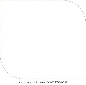 Moldura de forma moderna pontilhada minimalista monoline