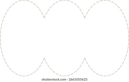 Monoline minimalistisch gepunkteter moderner Formrahmen
