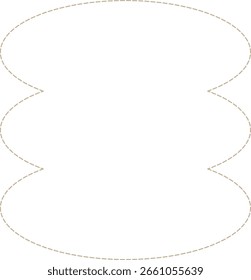 Monoline minimalistisch gepunkteter moderner Formrahmen