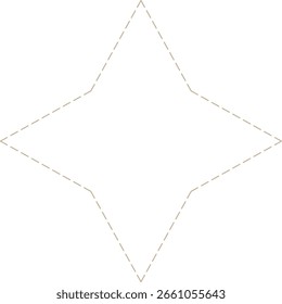 Moldura de forma moderna pontilhada minimalista monoline