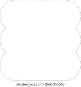 Monoline minimalistisch gepunkteter moderner Formrahmen