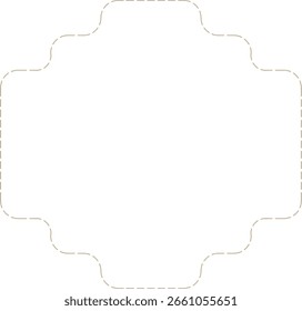 Moldura de forma moderna pontilhada minimalista monoline