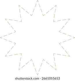 Moldura de forma moderna pontilhada minimalista monoline