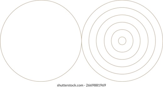 Monoline minimalistische geometrische Kreiszusammensetzung