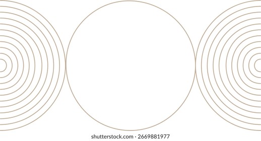 Monoline minimalistische geometrische Kreiszusammensetzung