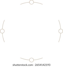 Monoline minimalistischer geometrischer Kreisrahmen