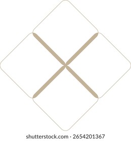Elemento de design geométrico minimalista monocromático