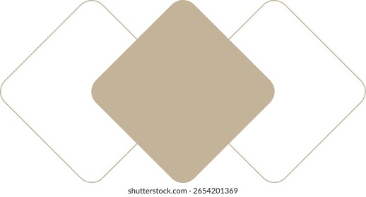 Elemento de design geométrico minimalista monocromático