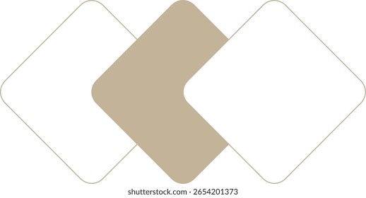 Elemento de design geométrico minimalista monocromático