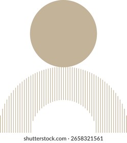 Monoline minimalistische geometrische Linien Formen Zusammensetzung