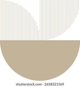 Monoline Minimalistic Geometric Lines Shapes Composition