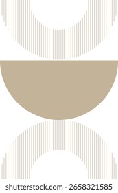 Composição de Formas de Linhas Geométricas Minimalistas Monocromáticas