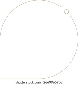 Monoline Minimalistisch Moderne Form Rahmen