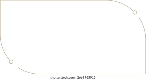 Moldura de forma moderna minimalista monoline