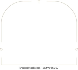 Monoline marco de forma moderna minimalista