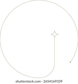 Monoline Minimalistic Sparkle Design Element