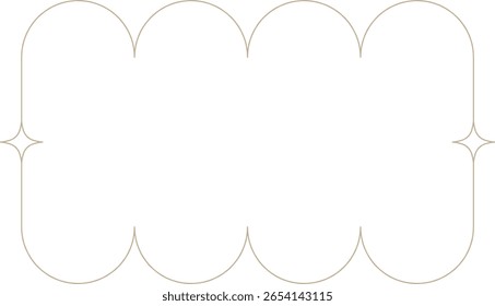 Moldura de forma geométrica moderna monoclonal