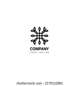 monoline or monogram logo depicting a business or company in agriculture, technology, agency, consulting, fashion, construction, services, finance, communications, transportation