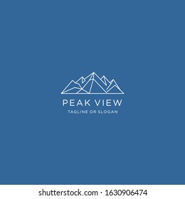 Monoline mountain vector icon illustration design 
