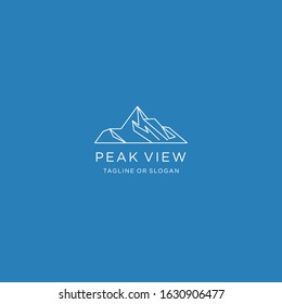 Monoline mountain vector icon illustration design 
