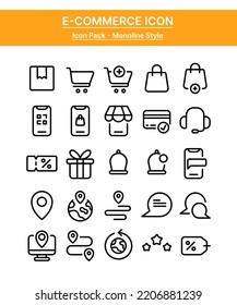 Monoline Online Shop Icon Pack, geeignet für Ihr UI Web oder Mobile Design