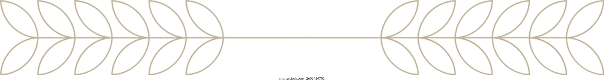 Monoline Ornamental Text Divider Design Element