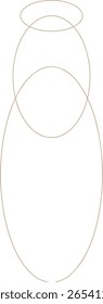 Elemento de design de anéis ovais monolínicos