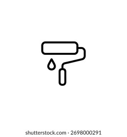 Monoline Paint Roller line Icon