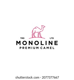 Monoline premium camel modern  minimalist style logo design